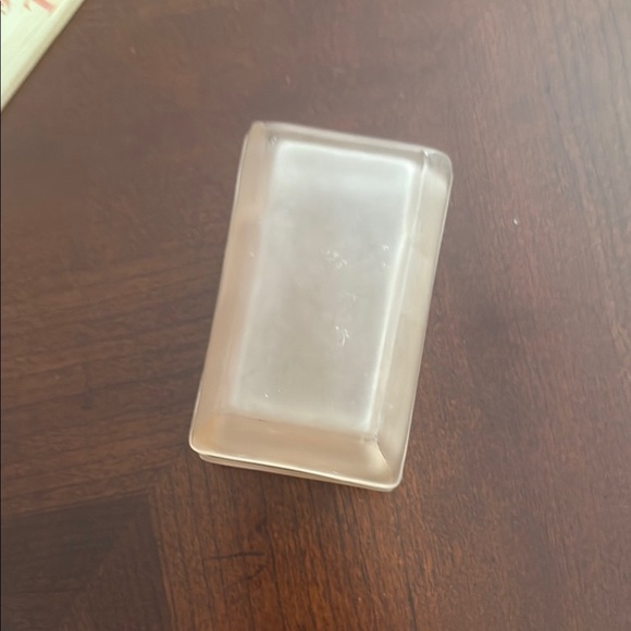 Vintage 60s Elegant Floral translucent gold trim cigarette, misc or trinket box - Picture 2 of 9